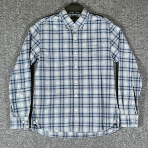 Bonobos Plaid Slim Fit Button Down Long Sleeve‎ Casual Shirt Blue Gray Mens L